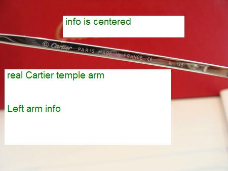 how do you know if cartier glasses are real